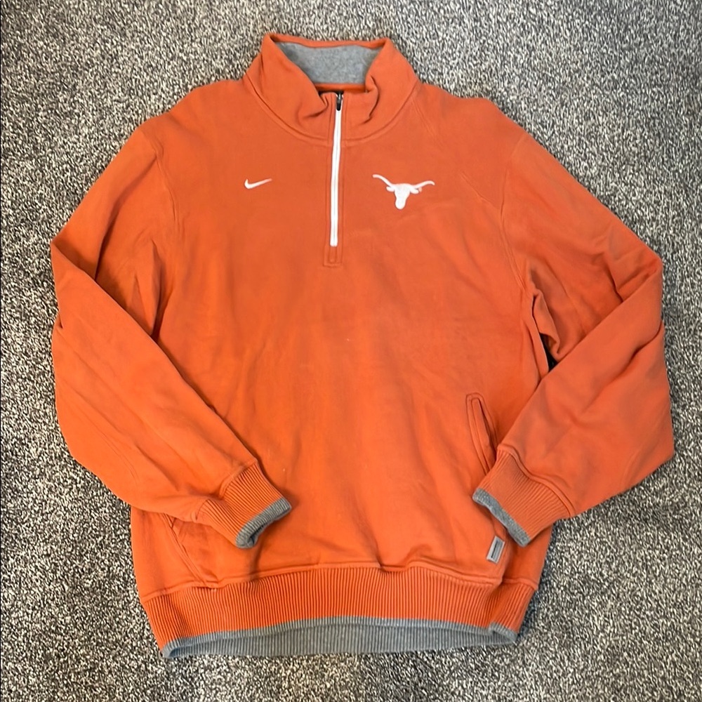 Nike Orange Quarter-Zip Men's Sweater
